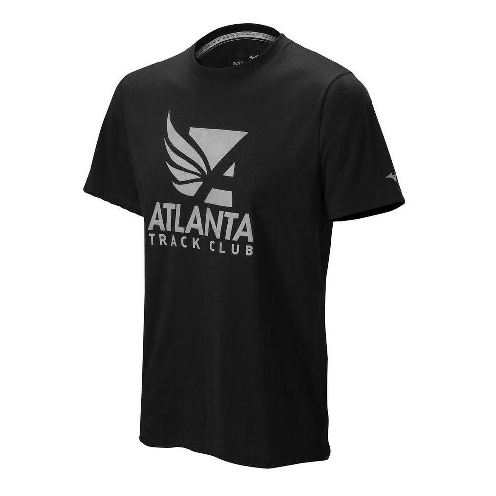 Mens Mizuno Atlanta Track Club 50/50 T-Shirts Black Philippines (RAMSEF243)